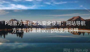 P站官方平台怎么安全使用：网站导航方法与设置建议，p站使用说明