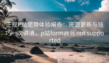 正规P站使用体验报告：资源更新与技巧一次讲清，p站format is not supported