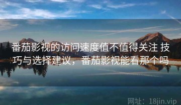 番茄影视的访问速度值不值得关注 技巧与选择建议，番茄影视能看那个吗