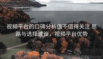 视频平台的口碑分析值不值得关注 思路与选择建议，视频平台优势