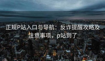 正规P站入口与导航：反诈提醒攻略及注意事项，p站到了