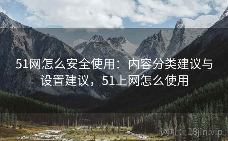 51网怎么安全使用：内容分类建议与设置建议，51上网怎么使用