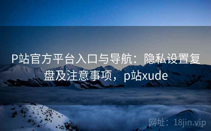 P站官方平台入口与导航:隐私设置复盘及注意事项,p站xude P站官方平台入口与导航:隐私设置复盘及注意事项,p站xude