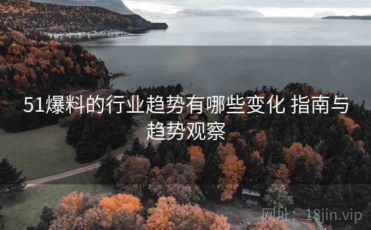 51爆料的行业趋势有哪些变化 指南与趋势观察