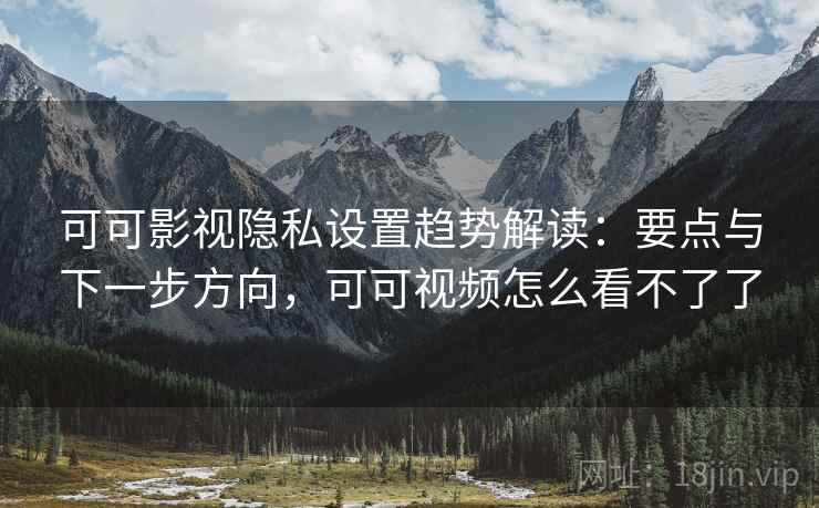 可可影视隐私设置趋势解读：要点与下一步方向，可可视频怎么看不了了