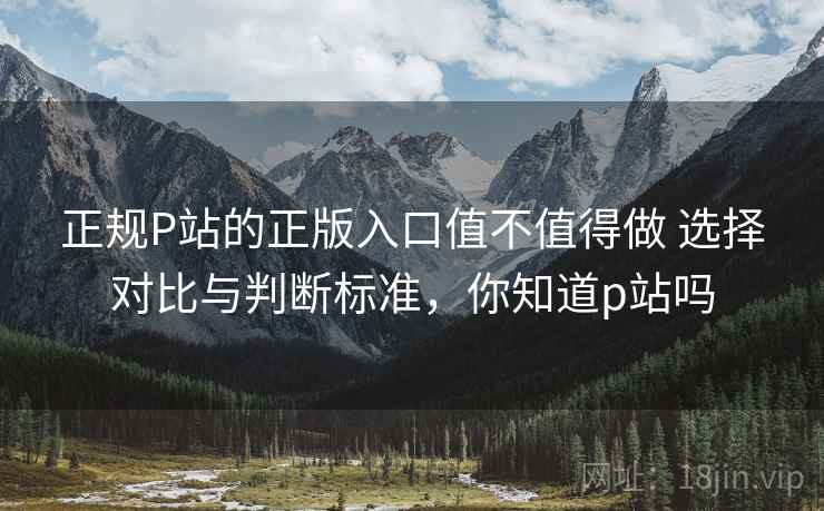 正规P站的正版入口值不值得做 选择对比与判断标准，你知道p站吗