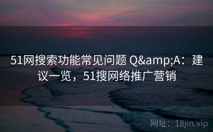 51网搜索功能常见问题 Q&A：建议一览，51搜网络推广营销
