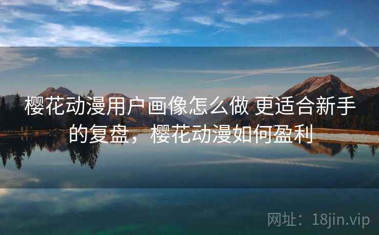 樱花动漫用户画像怎么做 更适合新手的复盘，樱花动漫如何盈利