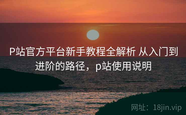 P站官方平台新手教程全解析 从入门到进阶的路径，p站使用说明